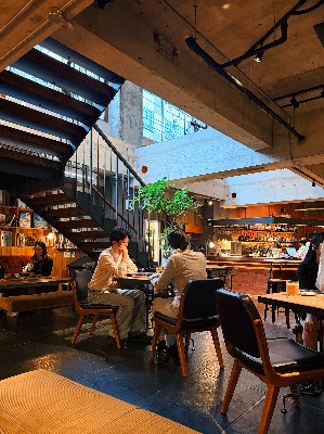 After a lot of walking, I chilled in the basement of Berth coffee as I was walking back to our hotel