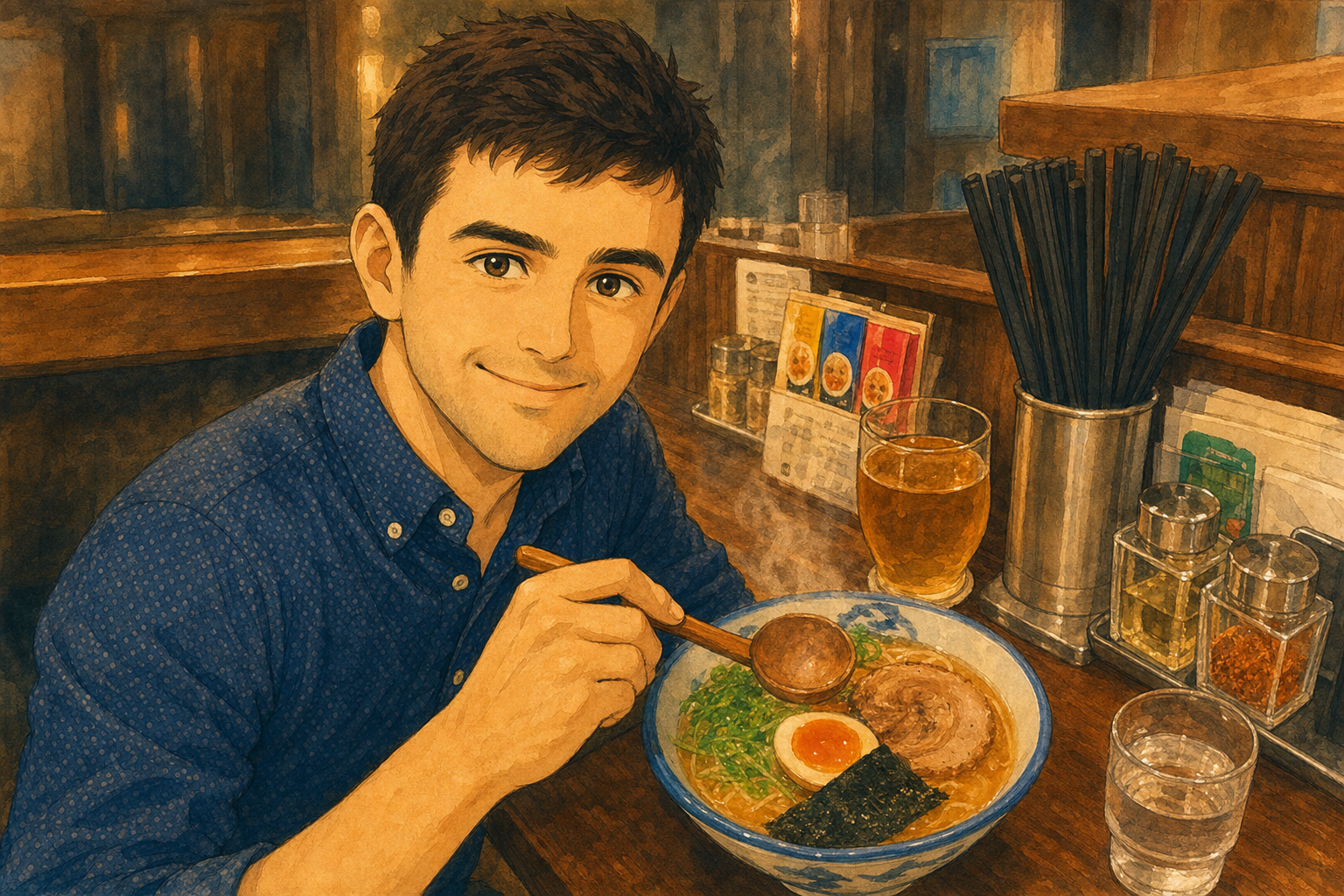 ramen steam rises
he smiles at the soft-boiled egg
it will betray him
