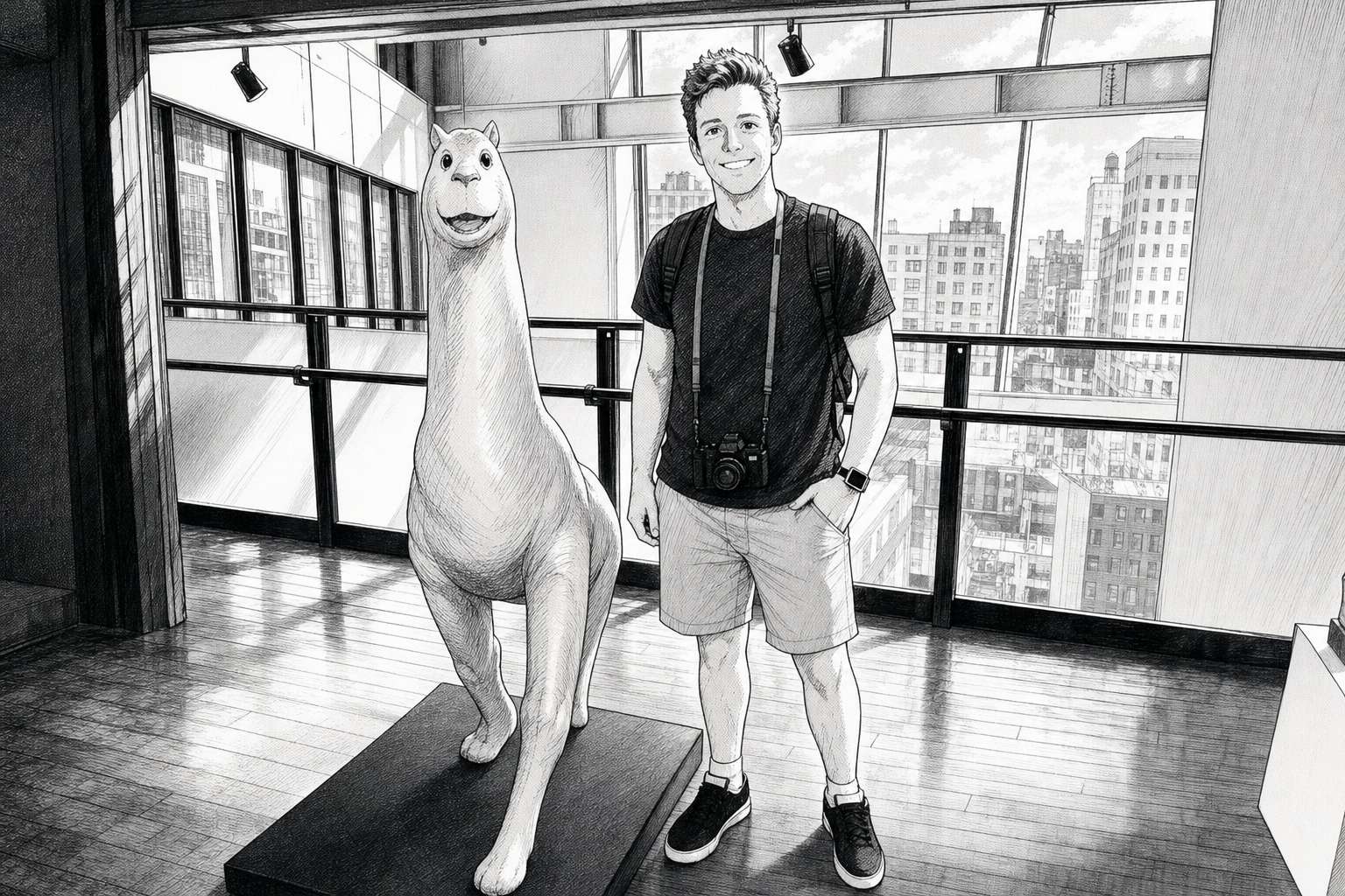 man with alpaca
both pretend the city grid
does not judge them here